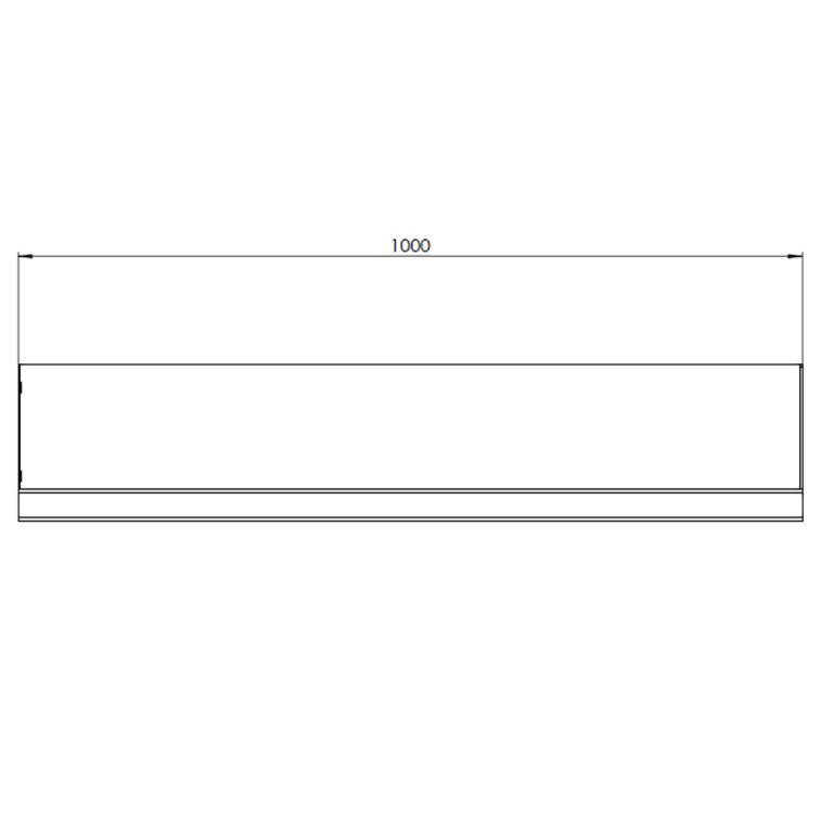 Pulverlackerad stål stödmur rak 100 cm (höjd 30 cm)