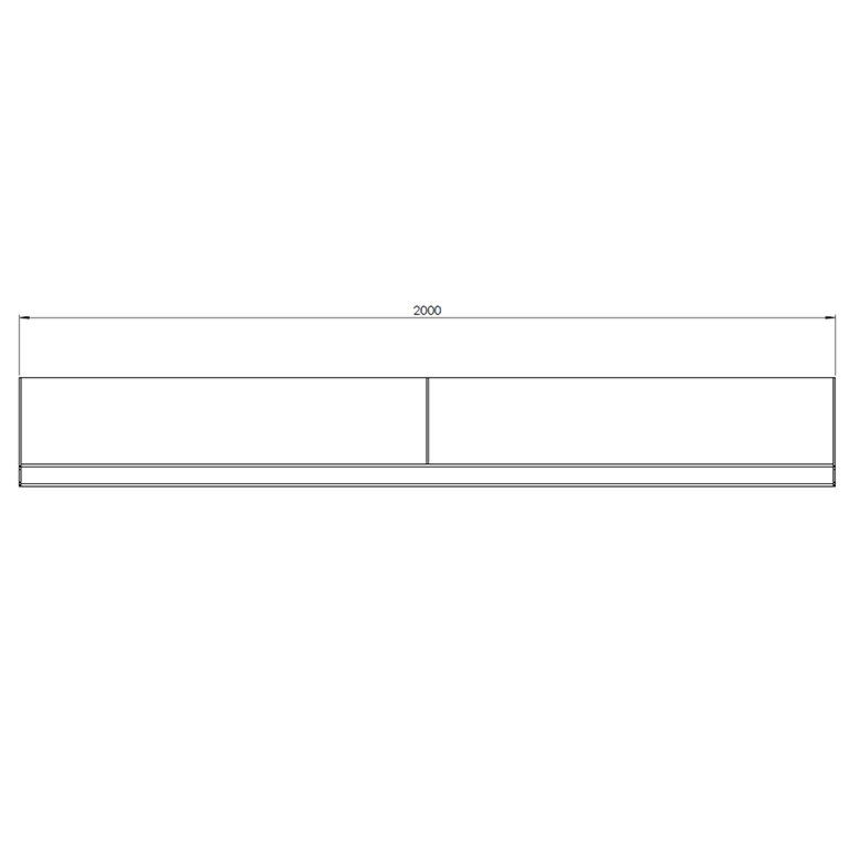 Cortenstål stödmur rak 200 cm (höjd 30 cm)