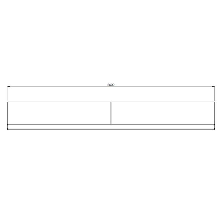 Cortenstål stödmur rak 200 cm (höjd 40 cm)