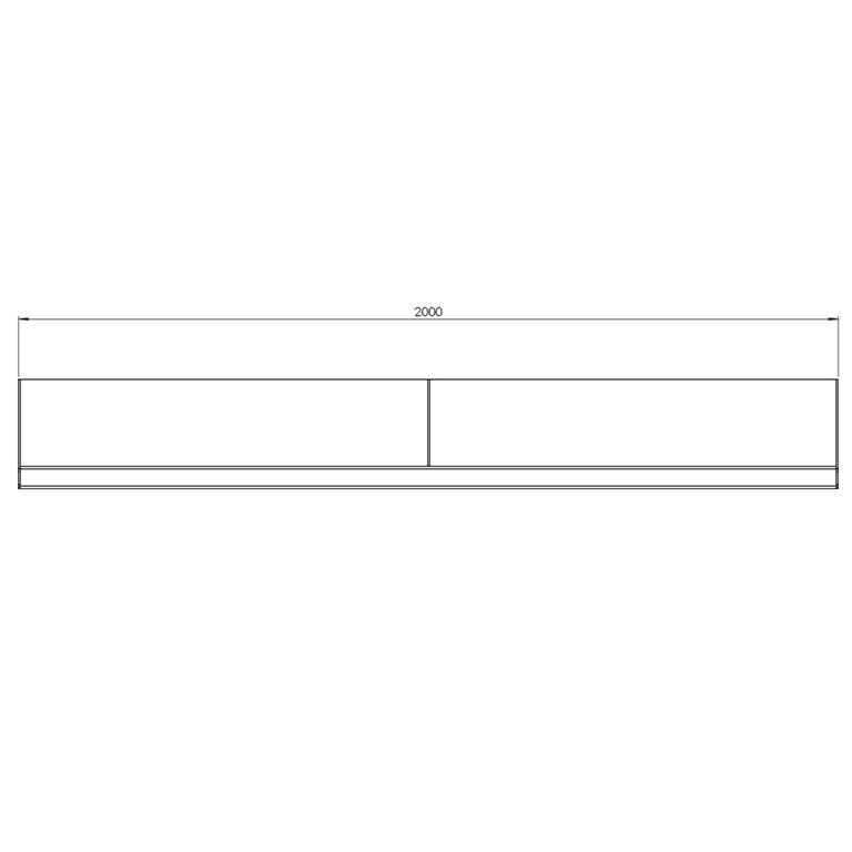 Pulverlackerad stål stödmur rak 200 cm (höjd 30 cm)