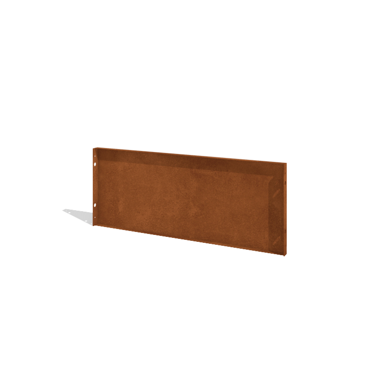 Staket i cortenstål H panel 120 x 47,5 cm