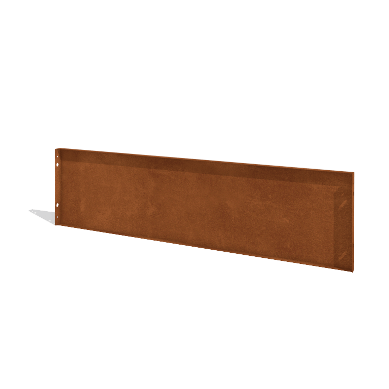 Staket i cortenstål H panel 180 x 47,5 cm