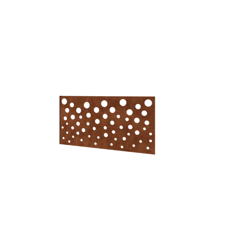 Staket i cortenstål H - Skärmvägg B - 120 x 63,3 cm