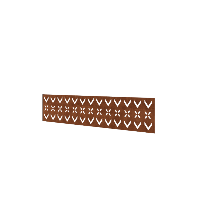 Staket i cortenstål H - Skärmvägg V - 180 x 47,5 cm