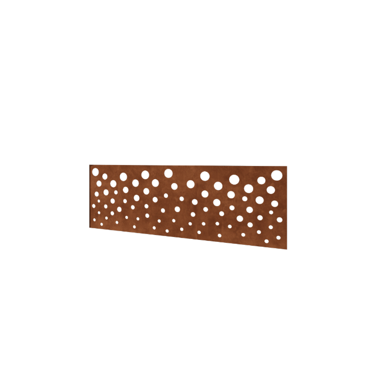 Staket i cortenstål H - Skärmvägg B - 180 x 63,3 cm