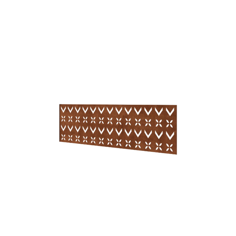 Staket i cortenstål H - Skärmvägg V - 180 x 63,3 cm