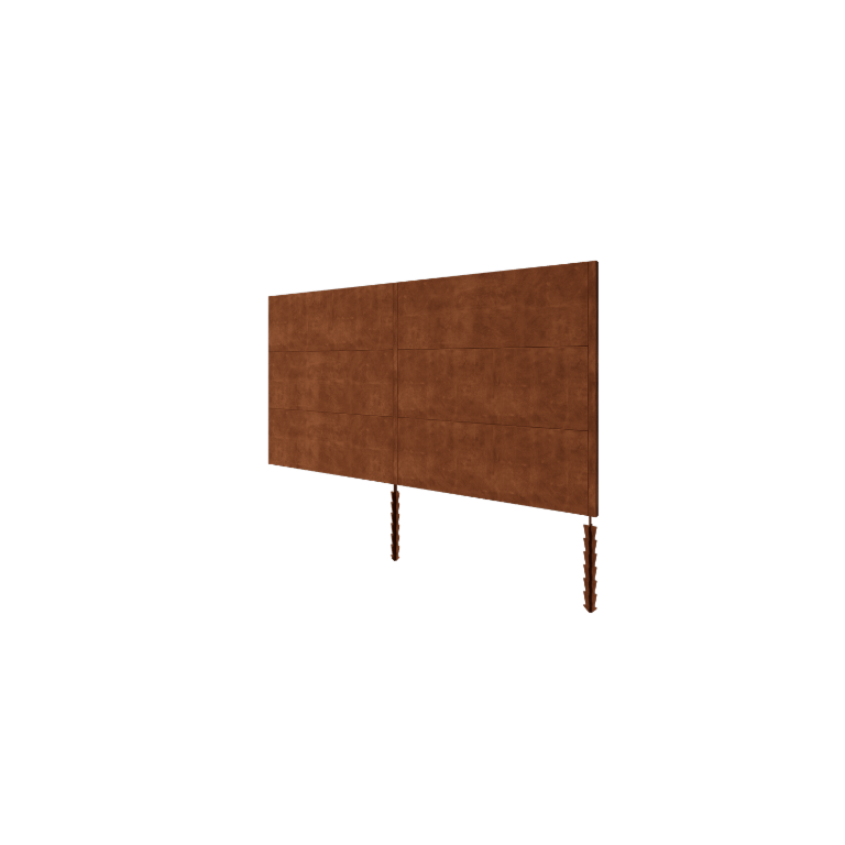 Staket i cortenstål H3 set 372 cm