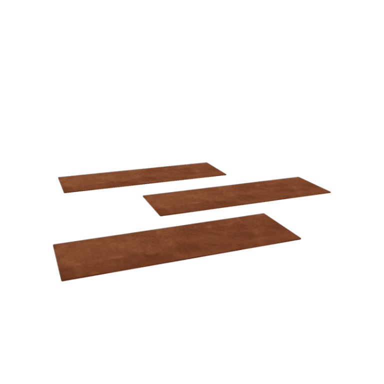 Cortenstål trampsten Rektangel 75 x 25 cm