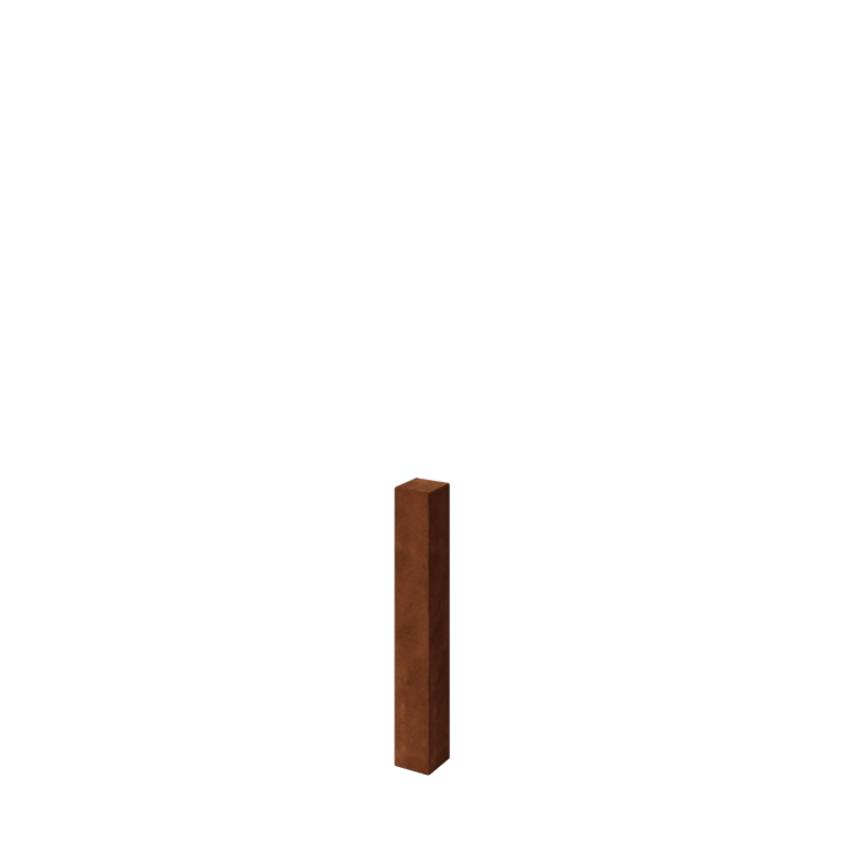 Staketstolpe i cortenstål 80 cm