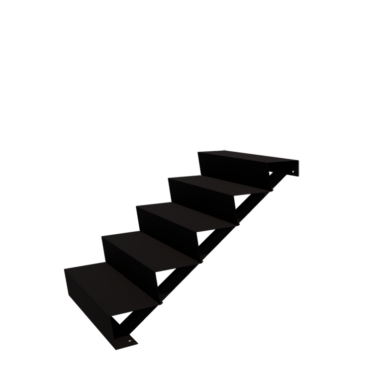 Svart trappa New York 5 trappsteg (bredd 80 cm)
