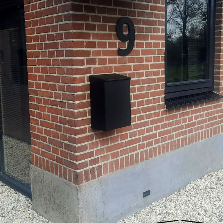 Rostfritt stål Husnummer svart 6 - 30 cm