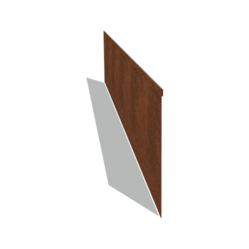Trädgårdskant tillplanad cortenstål 35 cm (längd 240 cm)
