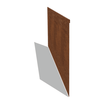 Trädgårdskant tillplanad cortenstål 45 cm (längd 150 cm)