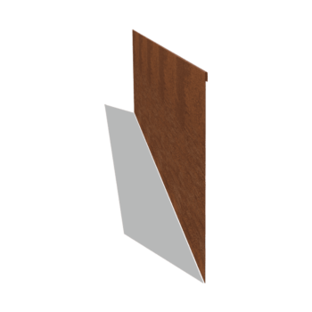 Trädgårdskant tillplanad cortenstål 45 cm (längd 240 cm)