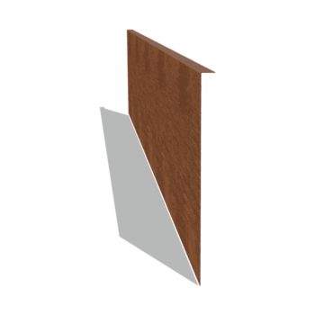 Trädgårdskant i vinkel cortenstål 45 cm (längd 240 cm)
