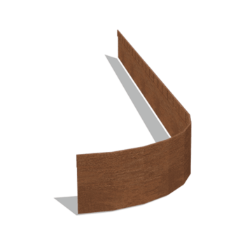 Trädgårdskant tillplanad cortenstål FLEX 13 cm (längd 150 cm)