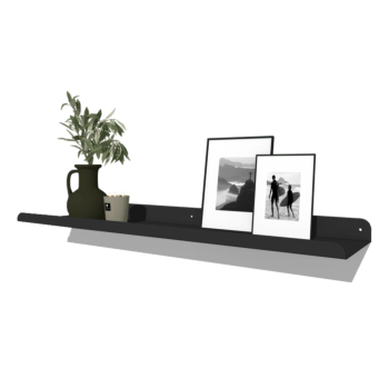 Vägghylla i pulverlackerat stål U-formad 100 x 20 cm