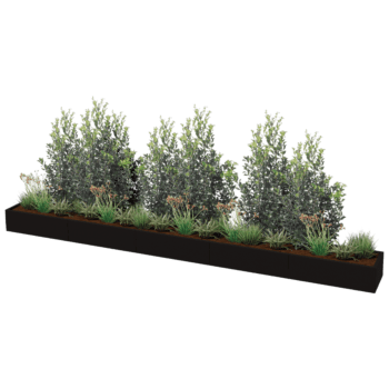 Kruka i pulverlackerat stål Texas xxl 500 x 50 cm