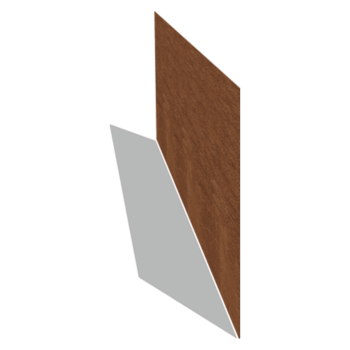 Trädgårdskant rak cortenstål 37,5 cm (längd 150 cm)