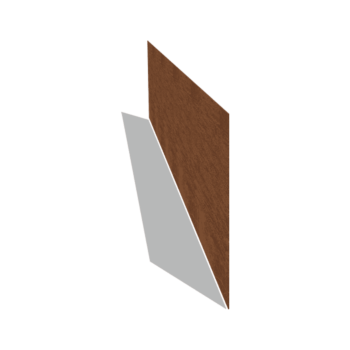 Trädgårdskant rak cortenstål 37,5 cm (längd 240 cm)