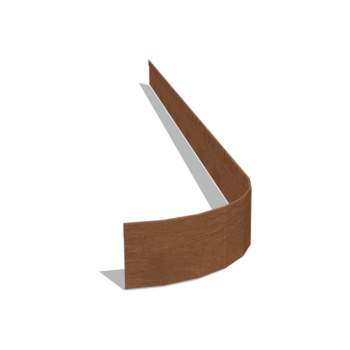 Trädgårdskant tillplanad cortenstål FLEX 13 cm (längd 240 cm)