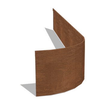 Trädgårdskant tillplanad cortenstål FLEX 23 cm (längd 150 cm)