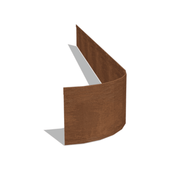 Trädgårdskant tillplanad cortenstål FLEX 23 cm (längd 240 cm)