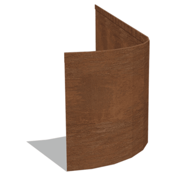 Trädgårdskant tillplanad cortenstål FLEX 35 cm (längd 150 cm)