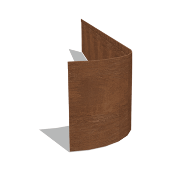 Trädgårdskant tillplanad cortenstål FLEX 35 cm (längd 240 cm)
