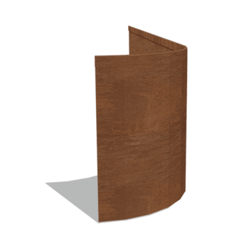 Trädgårdskant tillplanad cortenstål FLEX 45 cm (längd 150 cm)