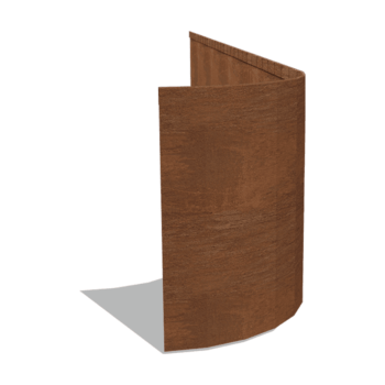 Trädgårdskant tillplanad cortenstål FLEX 45 cm (längd 240 cm)