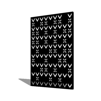 Skärmvägg i pulverlackerad stål takmönster mönster 3 120 x 6 x 190 cm