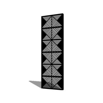Skärmvägg i pulverlackerad stål linjer mönster 2 60 x 6 x 190 cm