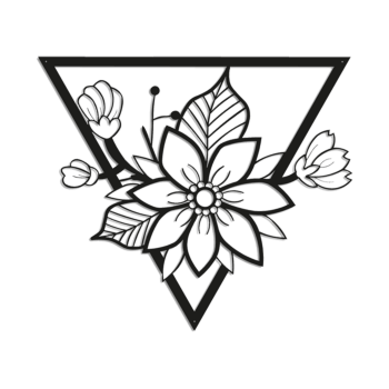 Blomma Väggdekoration i metall 1.0