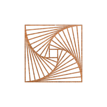 Geometriska figurer Väggdekoration av cortenstål 3.0