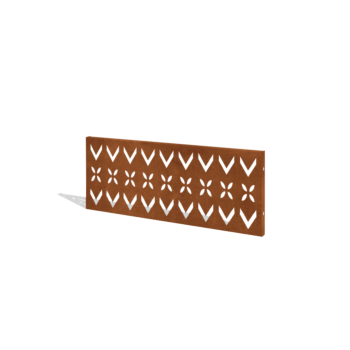 Staket i cortenstål H panel V 120 x 47,5 cm