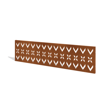 Staket i cortenstål H panel V 180 x 47,5 cm