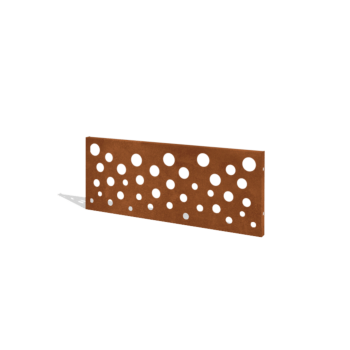 Staket i cortenstål H panel B 120 x 47,5 cm
