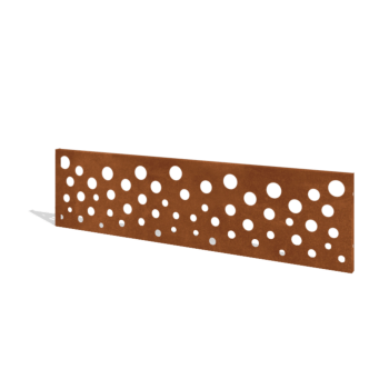Staket i cortenstål H panel B 180 x 47,5 cm
