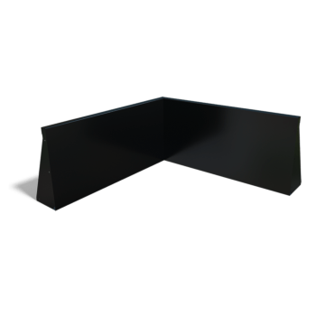 Pulverlackerad stål stödmur innerhörn 100 x 100 cm (höjd 50 cm)