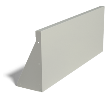 Pulverlackerad stål stödmur rak 100 cm (höjd 40 cm)