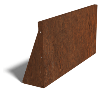 Cortenstål stödmur rak 100 cm (höjd 50 cm)
