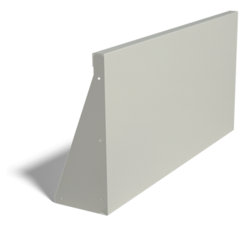 Pulverlackerad stål stödmur rak 100 cm (höjd 50 cm)