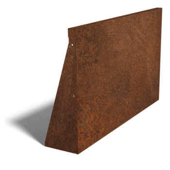Cortenstål stödmur rak 100 cm (höjd 60 cm)