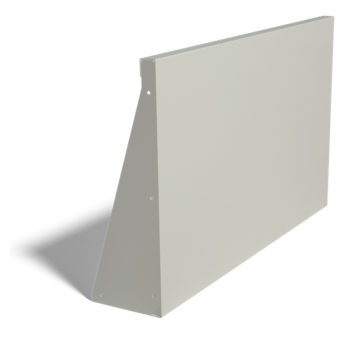 Pulverlackerad stål stödmur rak 100 cm (höjd 60 cm)
