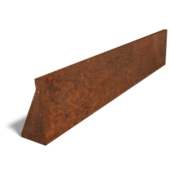 Cortenstål stödmur rak 200 cm (höjd 40 cm)
