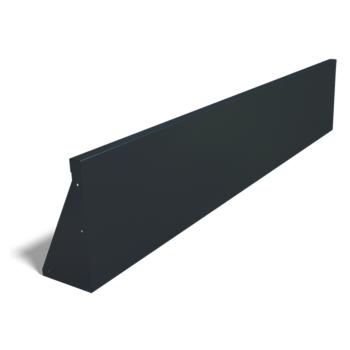 Pulverlackerad stål stödmur rak 200 cm (höjd 40 cm)