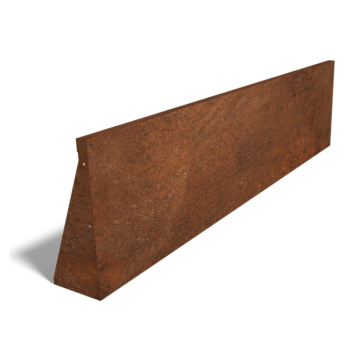 Cortenstål stödmur rak 200 cm (höjd 50 cm)
