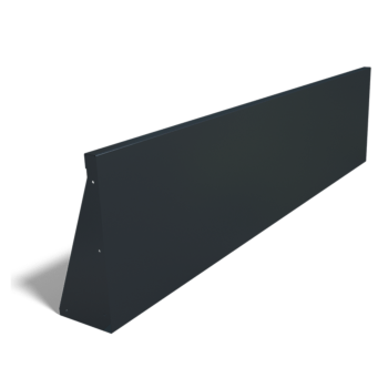 Pulverlackerad stål stödmur rak 200 cm (höjd 50 cm)