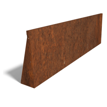 Cortenstål stödmur rak 200 cm (höjd 60 cm)